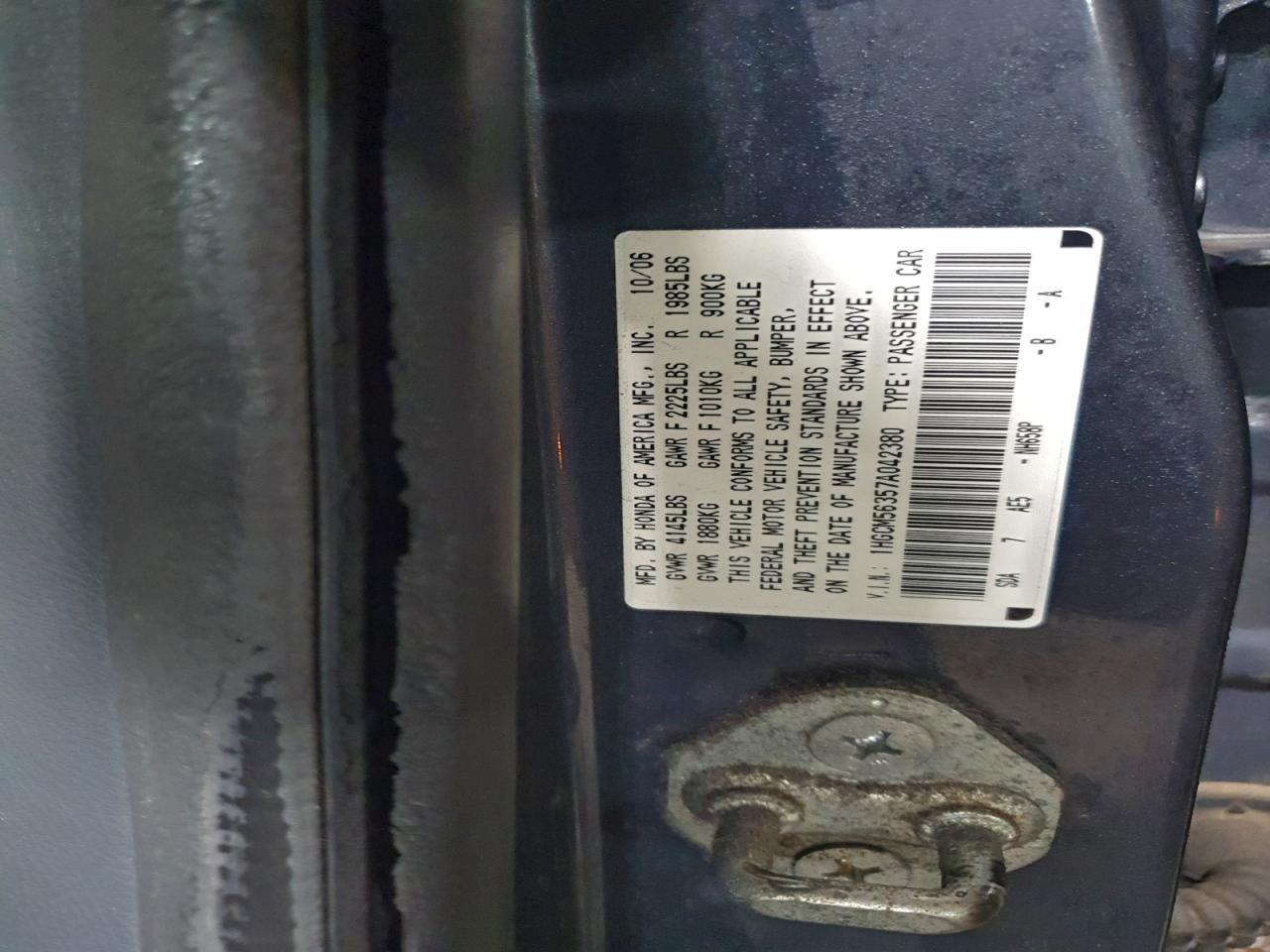 2007 HONDA ACCORD SE photo 12