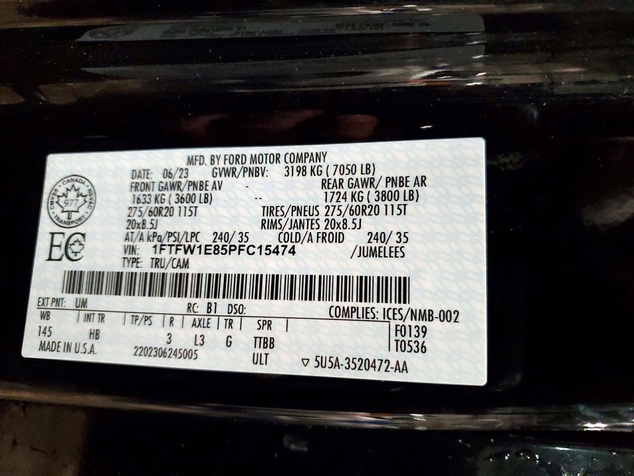 2023 FORD F150 SUPERCREW photo 12