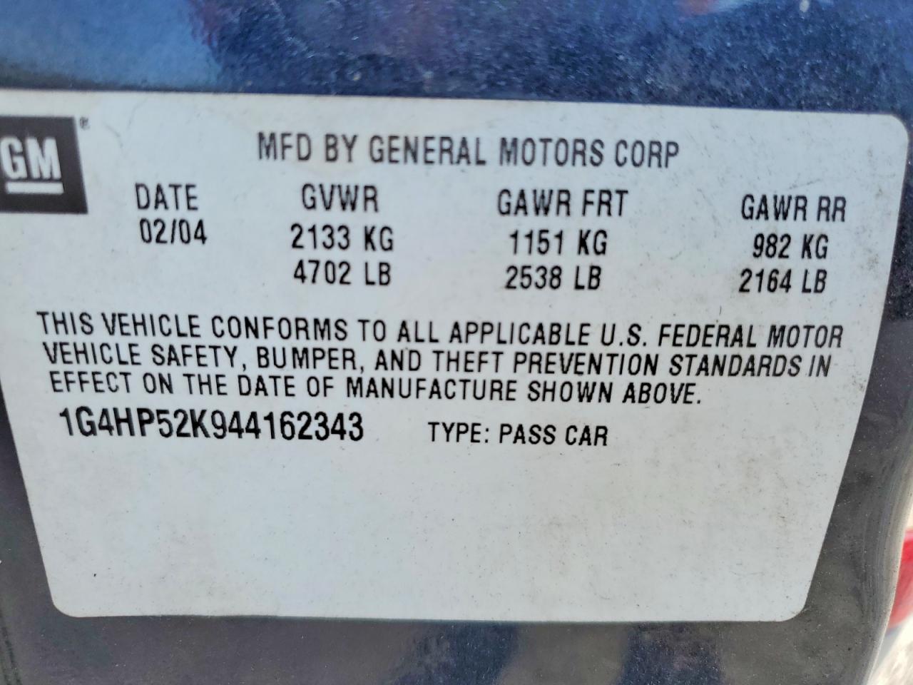 2004 BUICK LESABRE CUSTOM photo 13