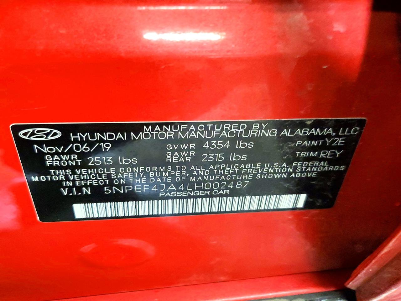 2020 HYUNDAI SONATA SEL photo 12