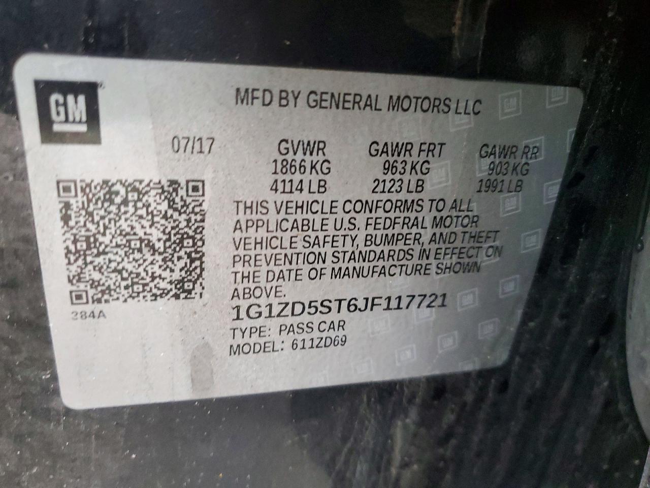 2018 CHEVROLET MALIBU LT photo 12