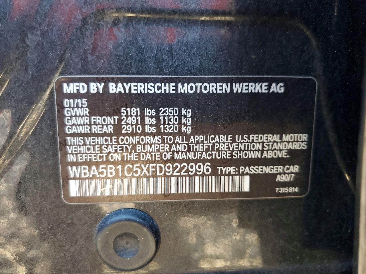 2015 BMW 535 I photo 12