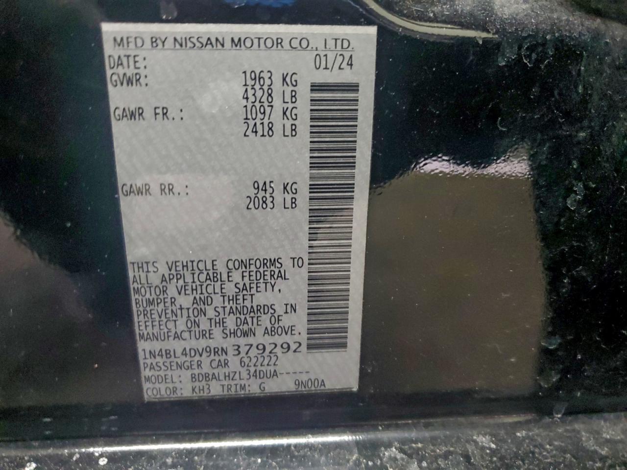 2024 NISSAN ALTIMA SV photo 25