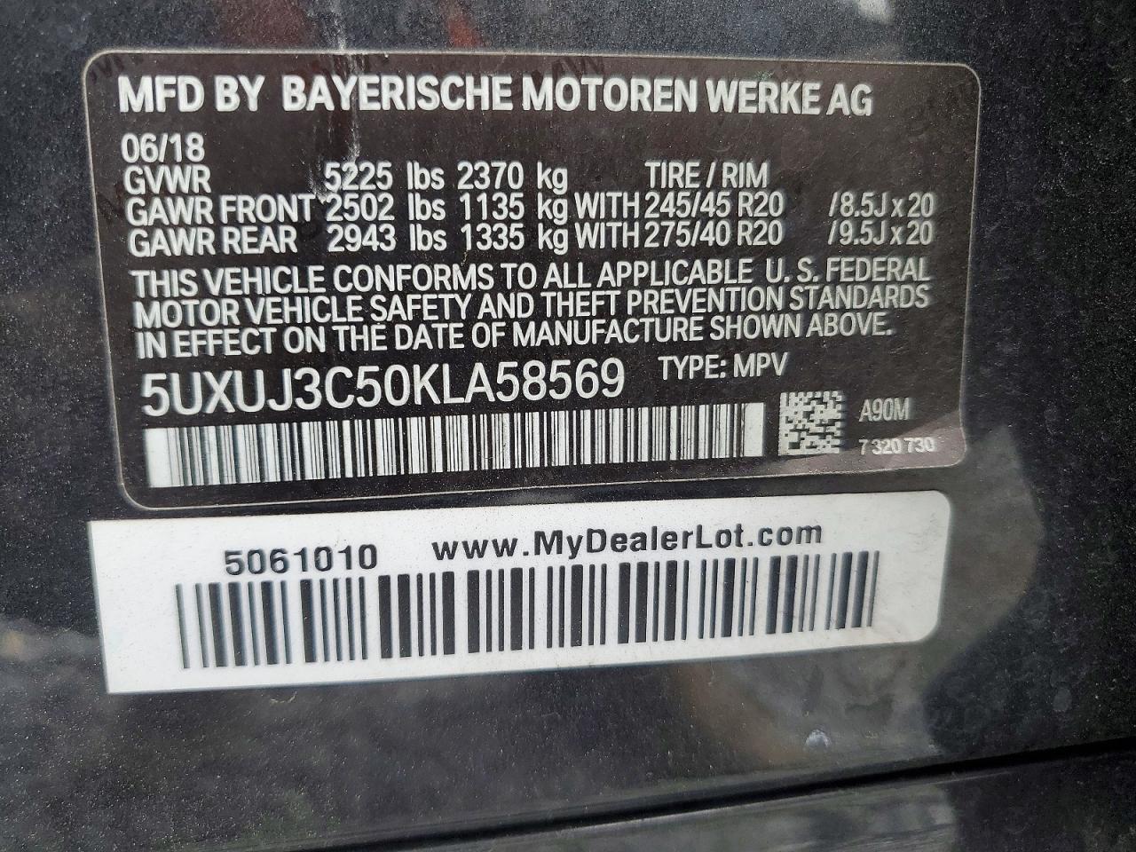 2019 BMW X4 XDRIVE30I photo 12