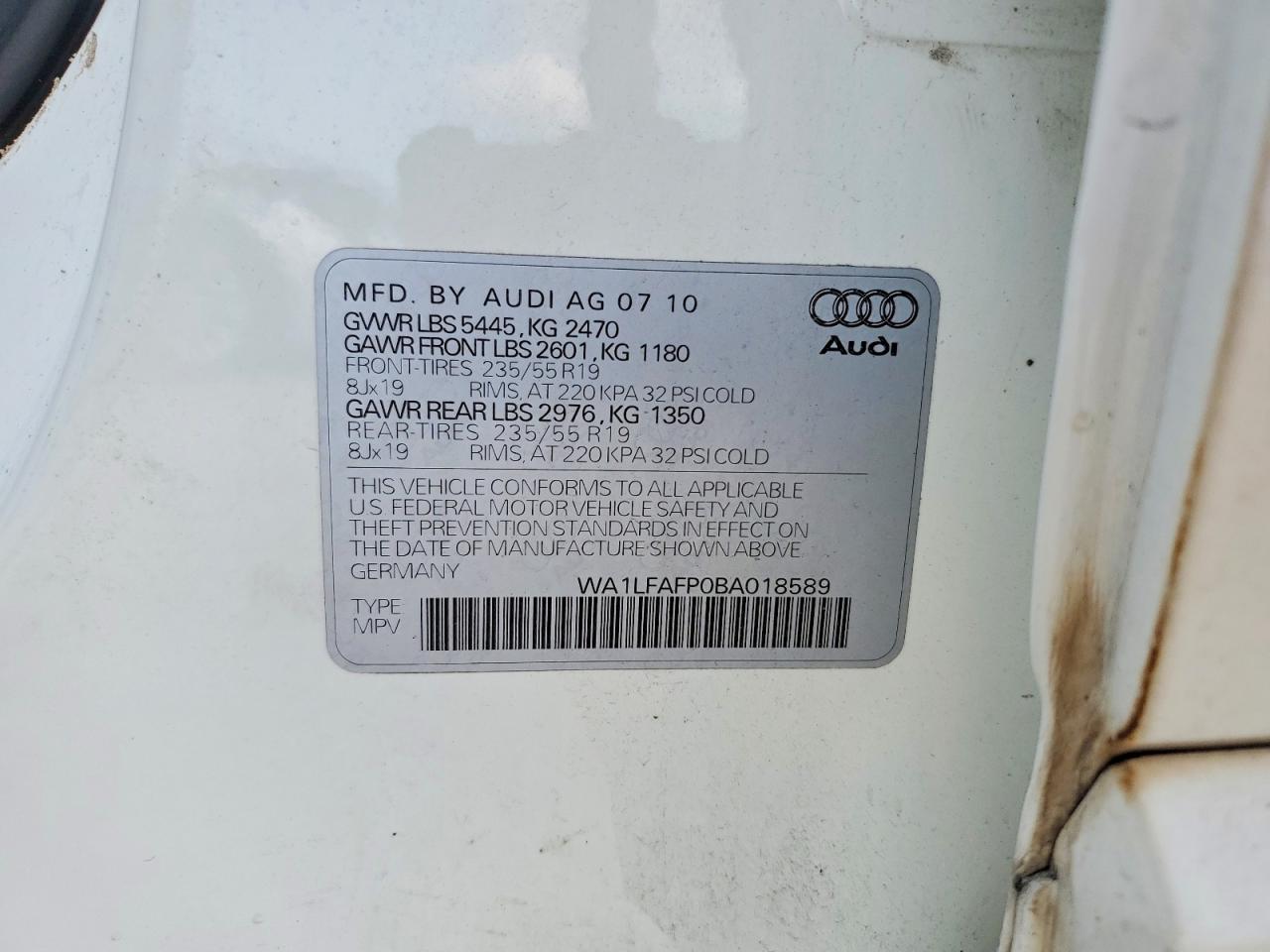 2011 AUDI Q5 PREMIUM PLUS photo 27