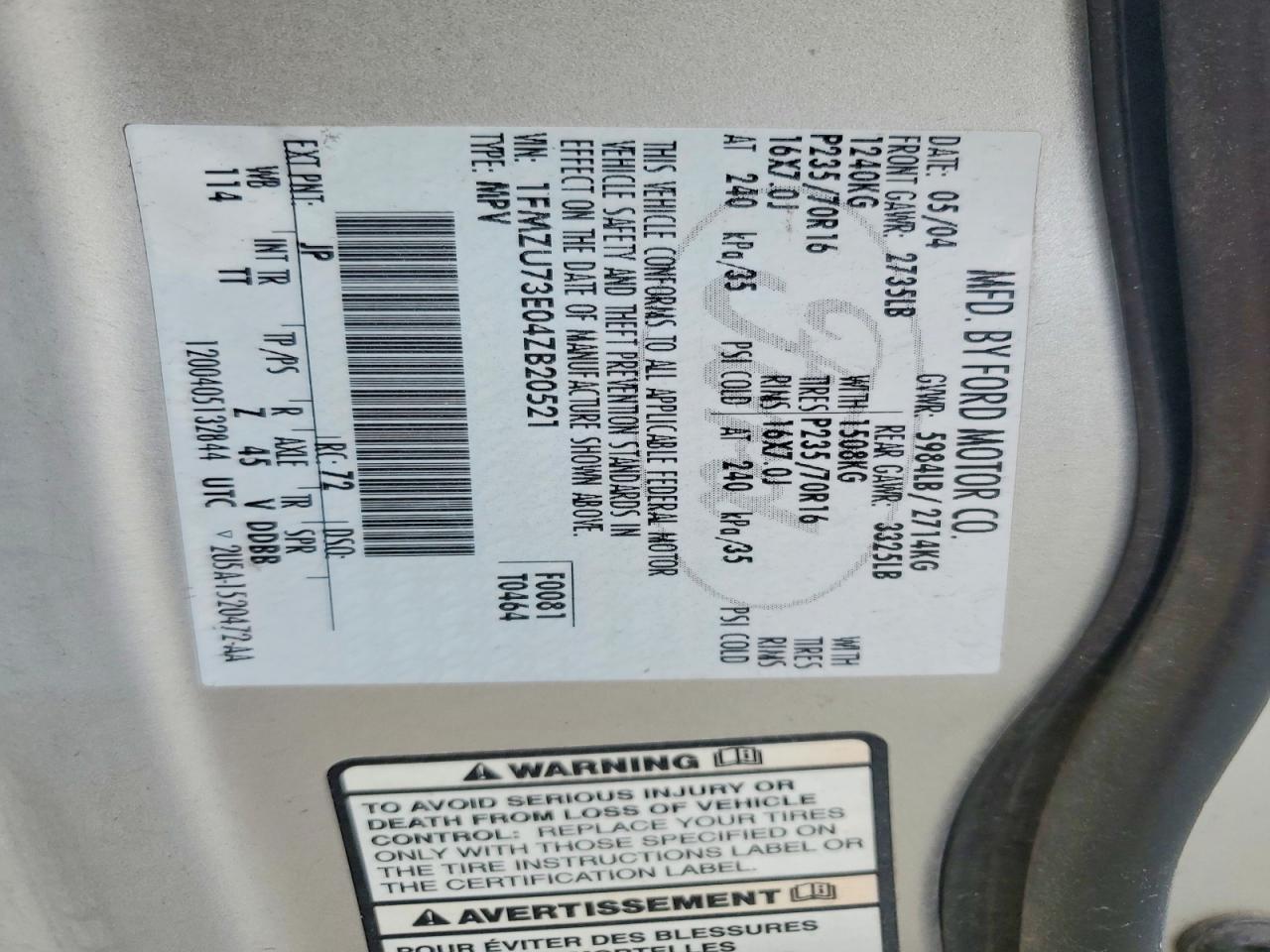 2004 FORD EXPLORER XLT photo 13