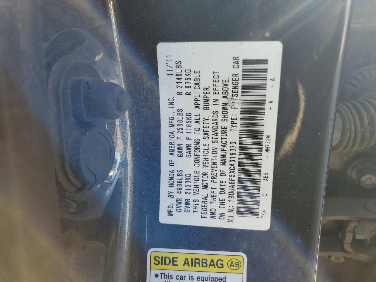 2012 ACURA TL photo 12