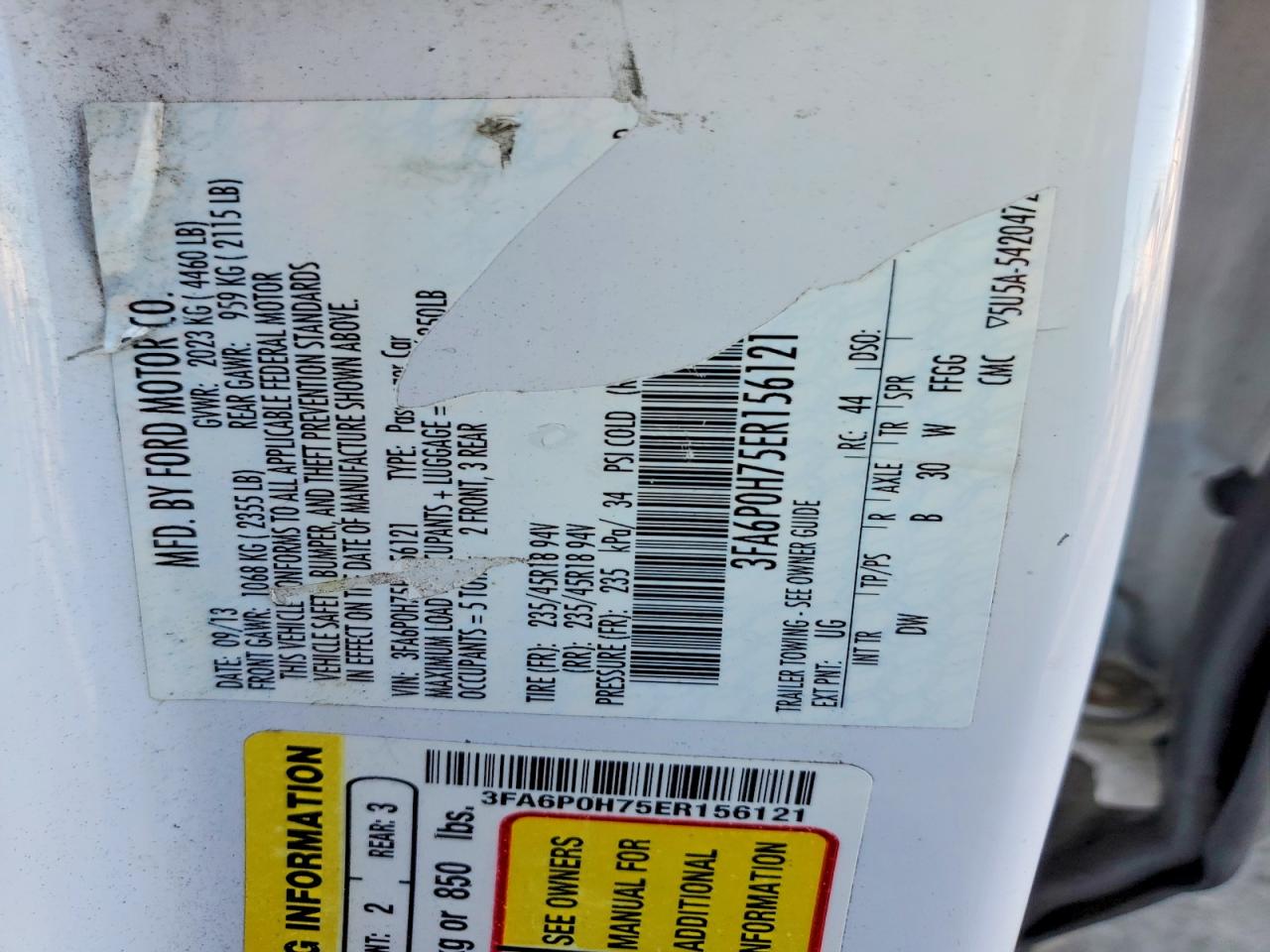 2014 FORD FUSION SE photo 12