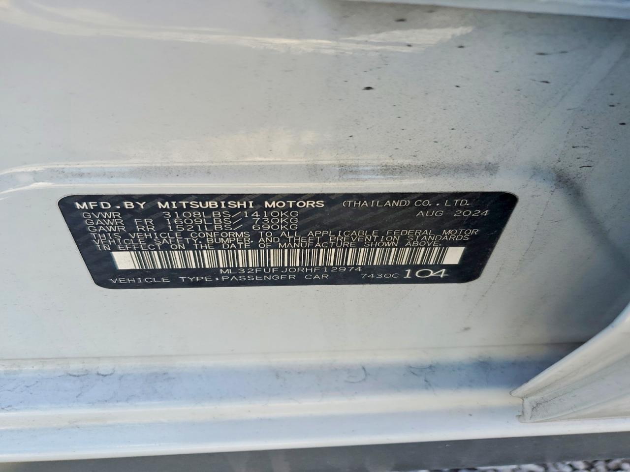 2024 MITSUBISHI MIRAGE G4 ES photo 12