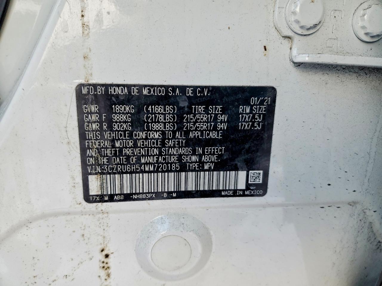 2021 HONDA HR-V EX photo 12