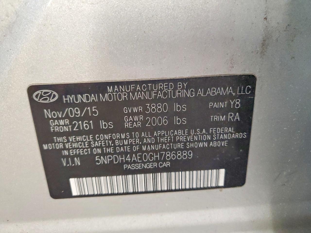 2016 HYUNDAI ELANTRA SE photo 13