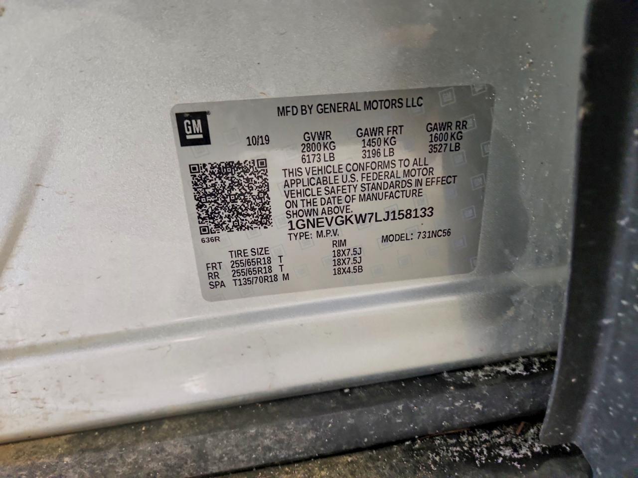 2020 CHEVROLET TRAVERSE LT photo 13