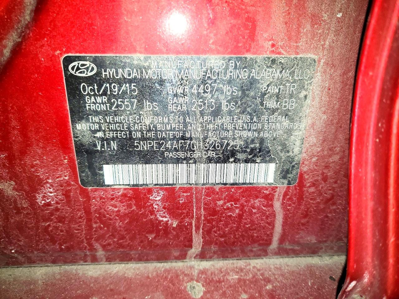 2016 HYUNDAI SONATA SE photo 12