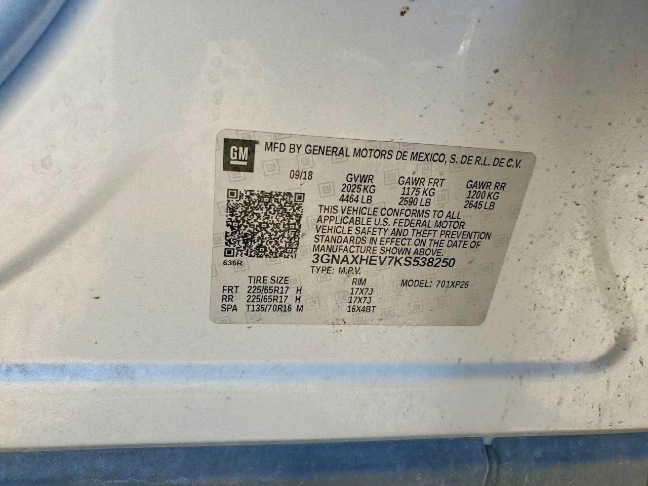 2019 CHEVROLET EQUINOX LS photo 14