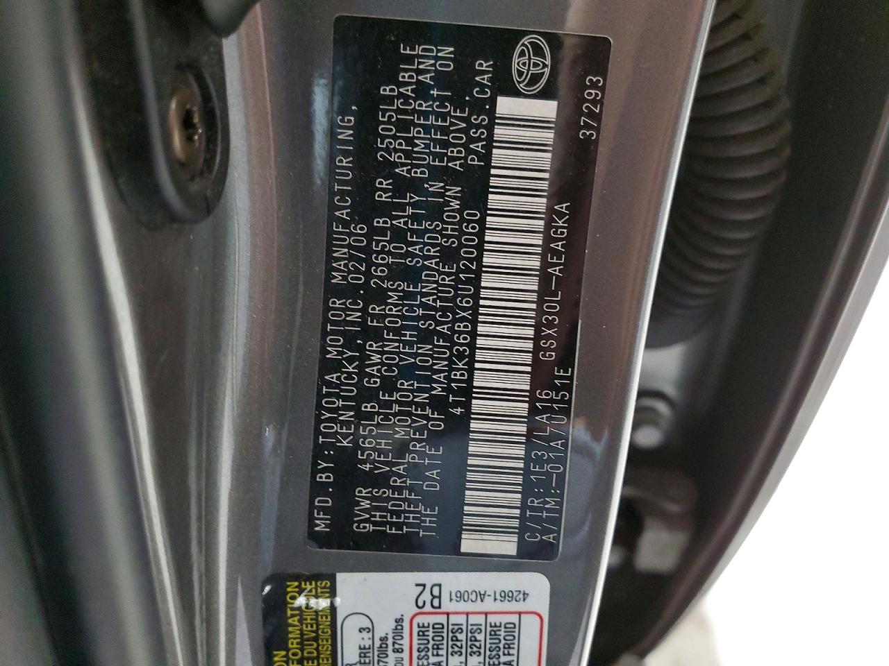 2006 TOYOTA AVALON XL photo 12