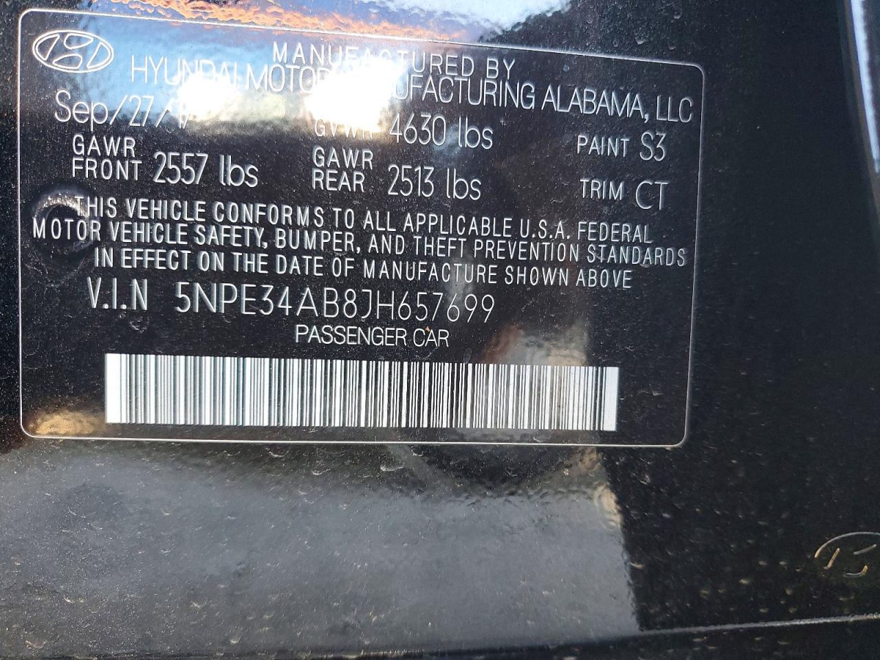 2018 HYUNDAI SONATA SPORT photo 12