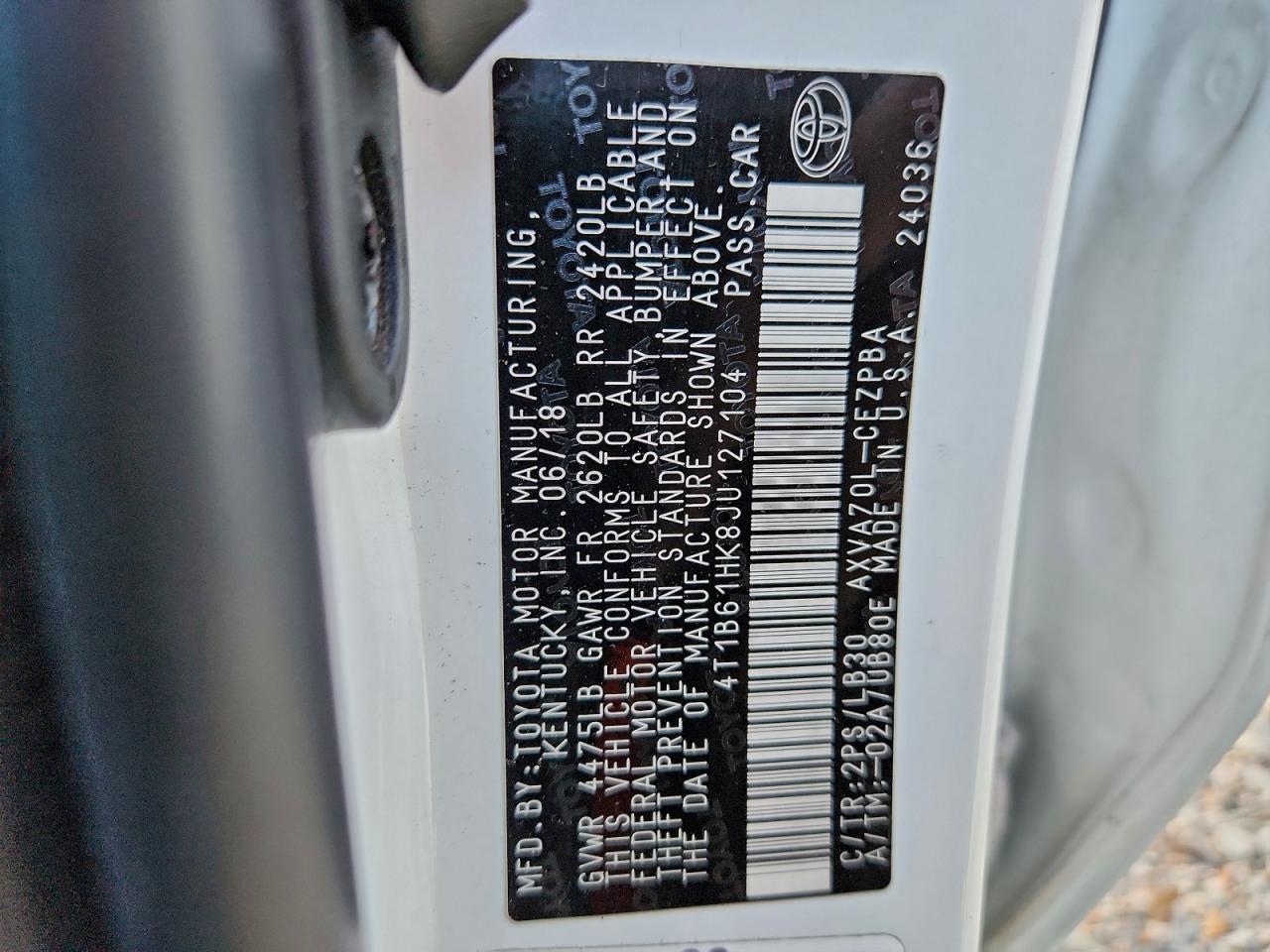 2018 TOYOTA CAMRY XSE photo 13