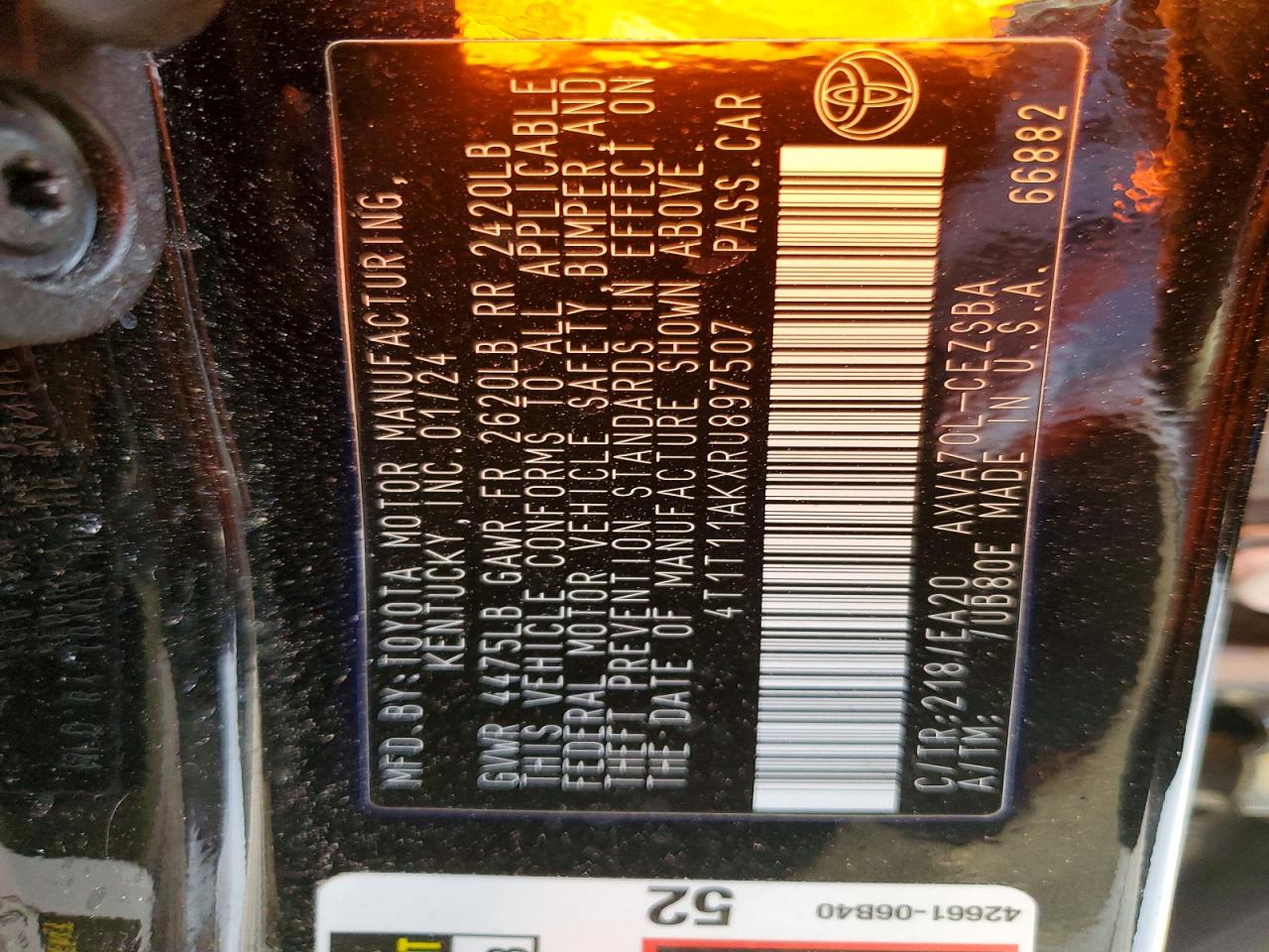 2024 TOYOTA CAMRY SE NIGHT SHADE photo 12
