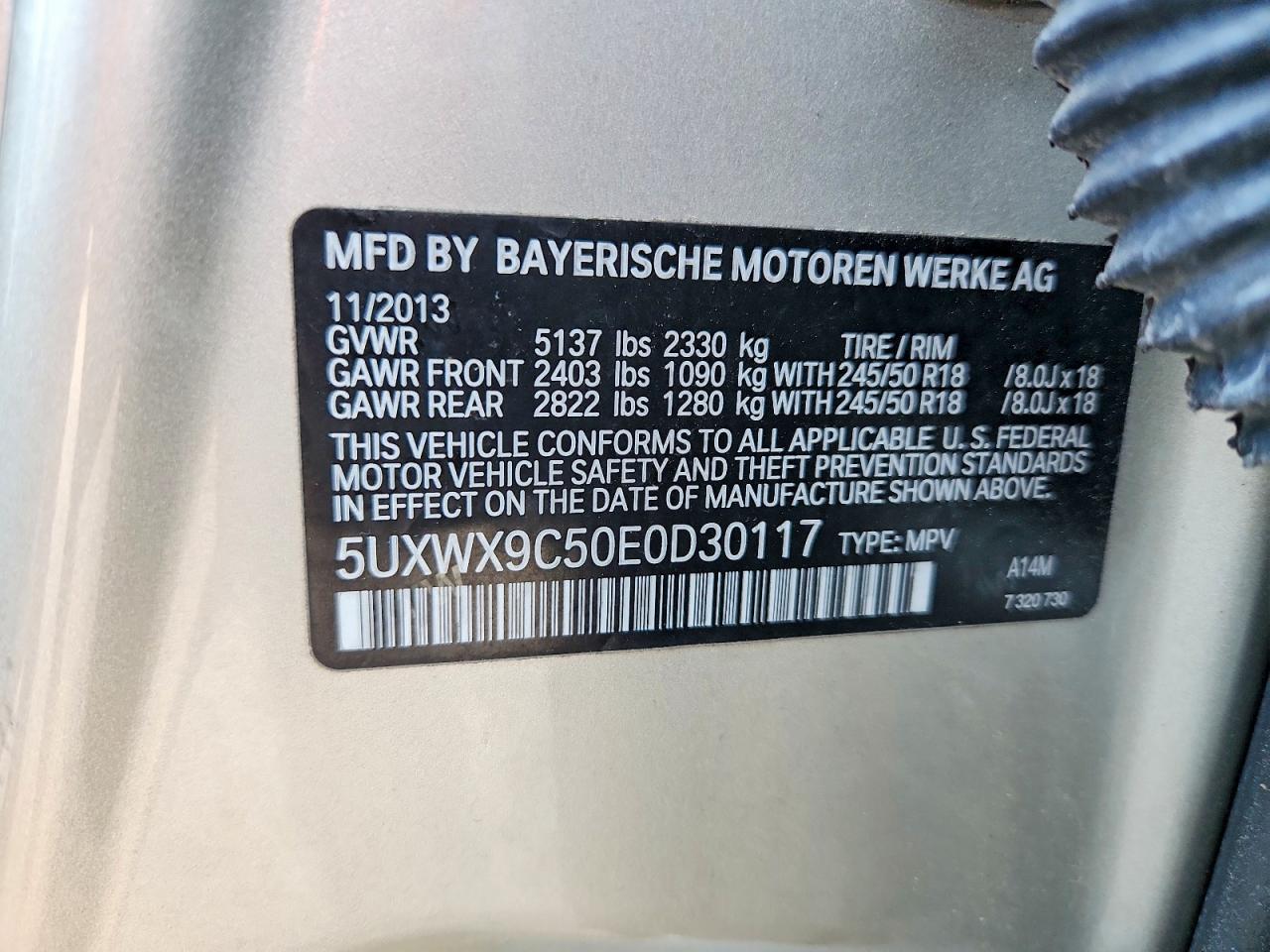 2014 BMW X3 XDRIVE28I photo 14