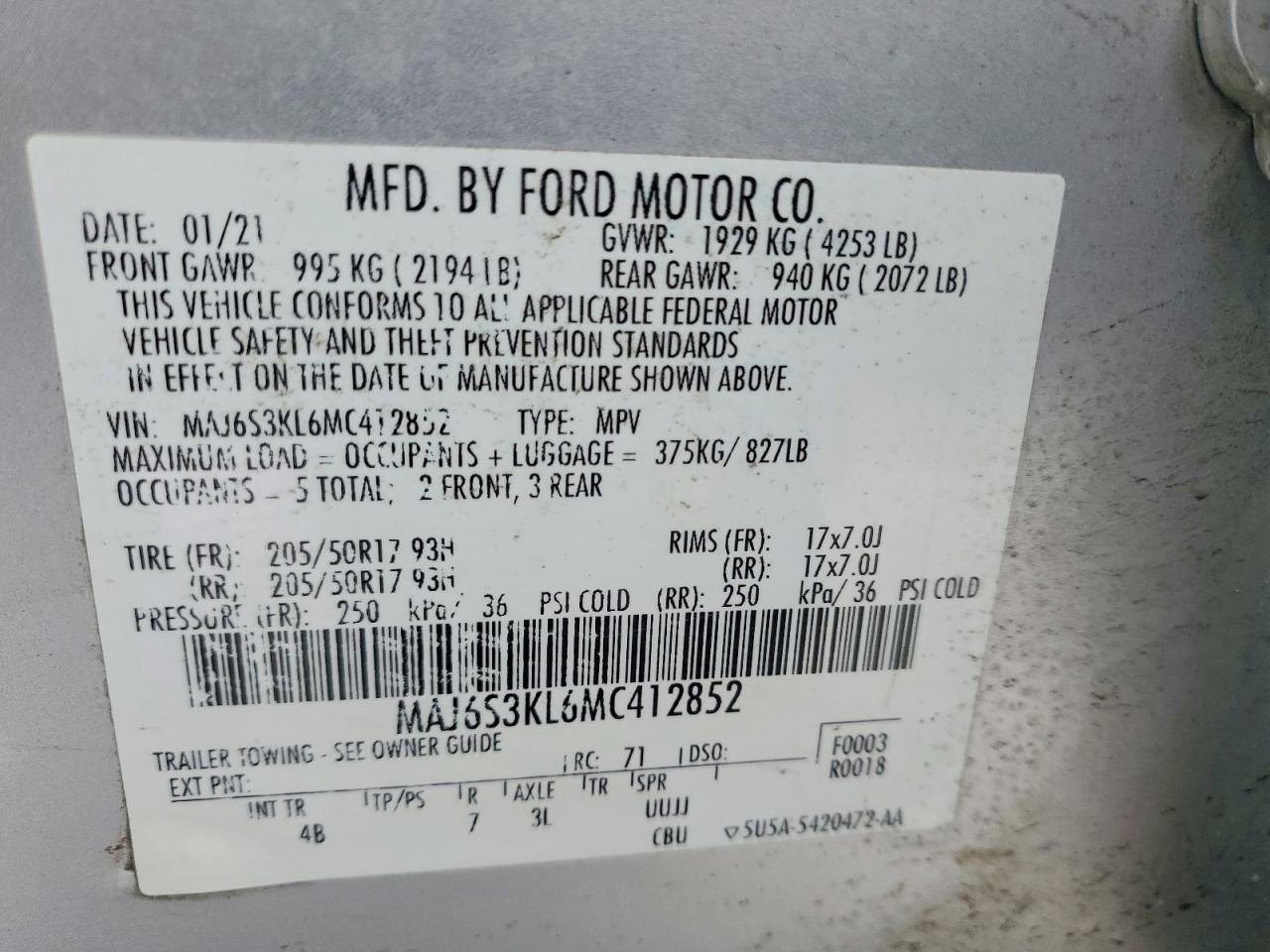 2021 FORD ECOSPORT TITANIUM photo 27