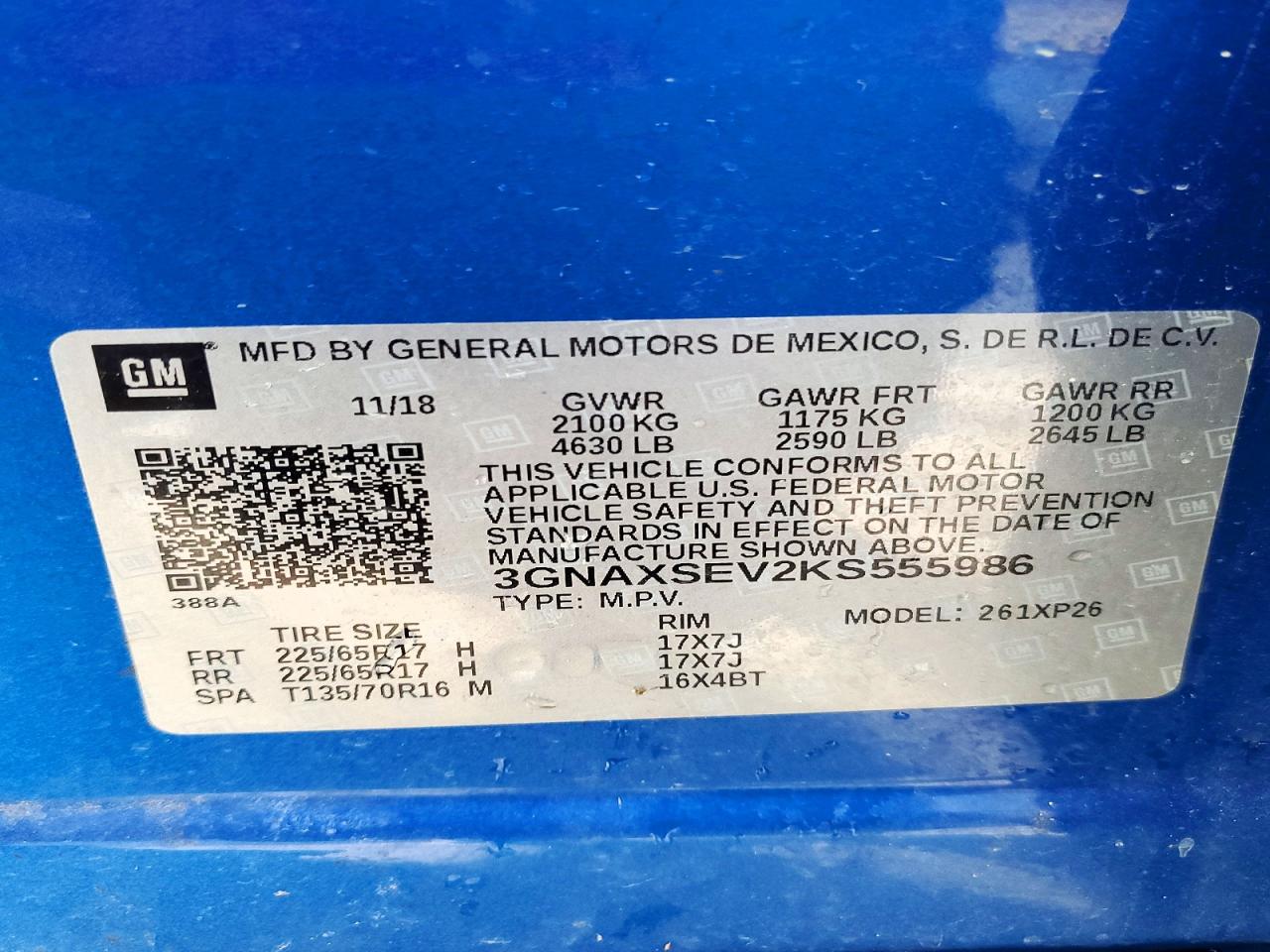 2019 CHEVROLET EQUINOX LS photo 13