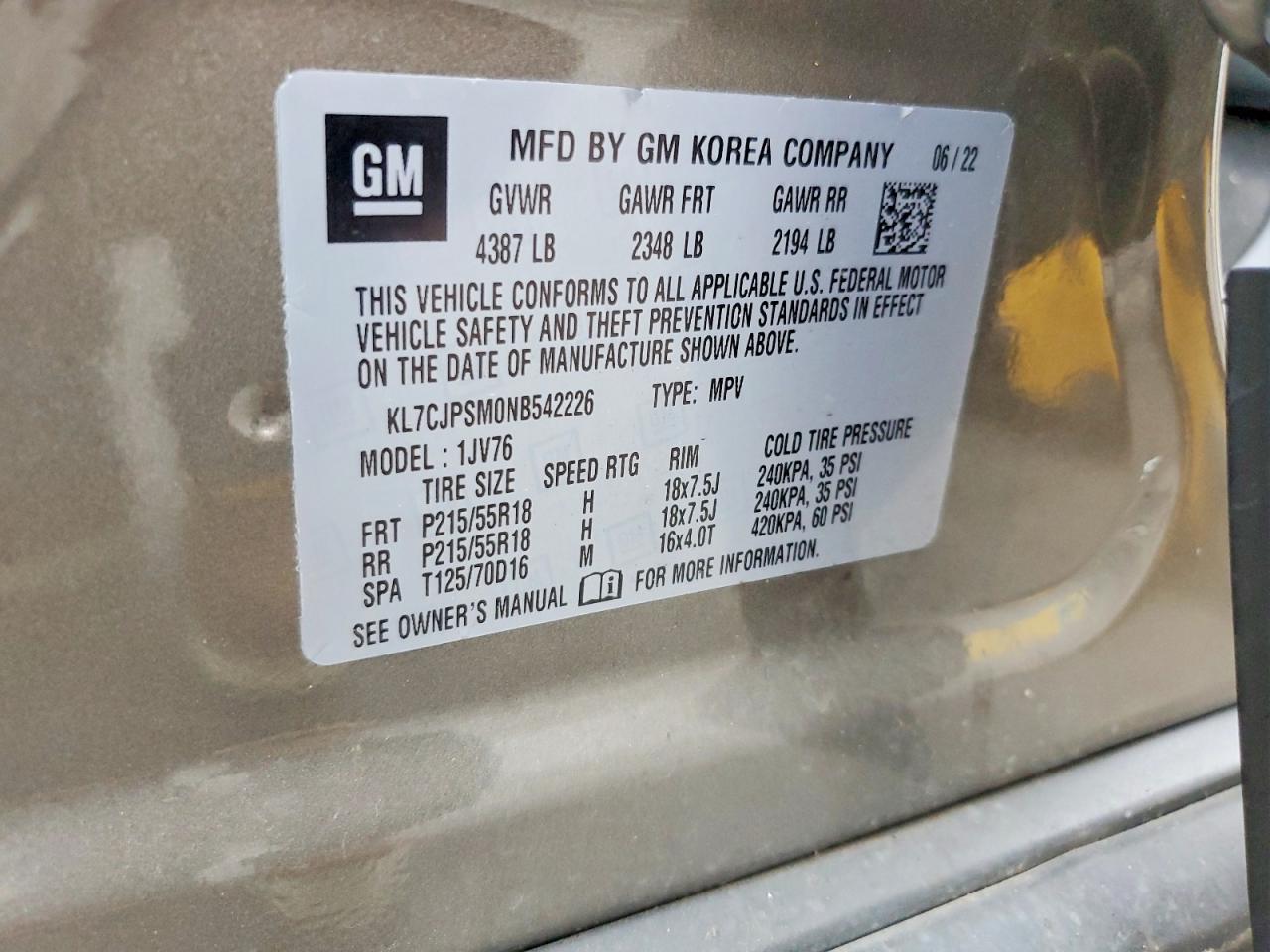 2022 CHEVROLET TRAX 1LT photo 13