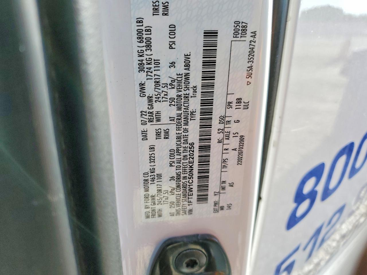 2022 FORD F150 SUPERCREW photo 12