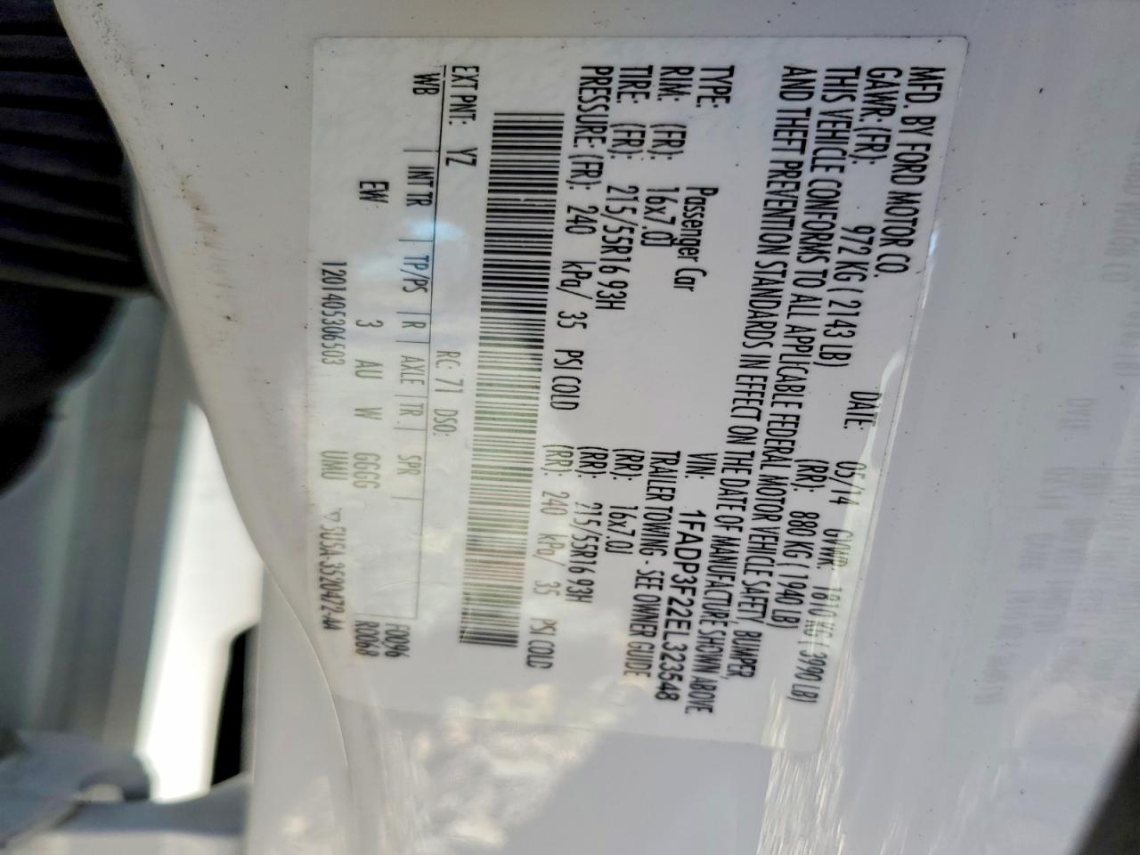 2014 FORD FOCUS SE photo 12