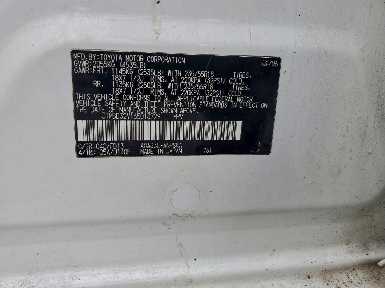 2006 TOYOTA RAV4 SPORT photo 13