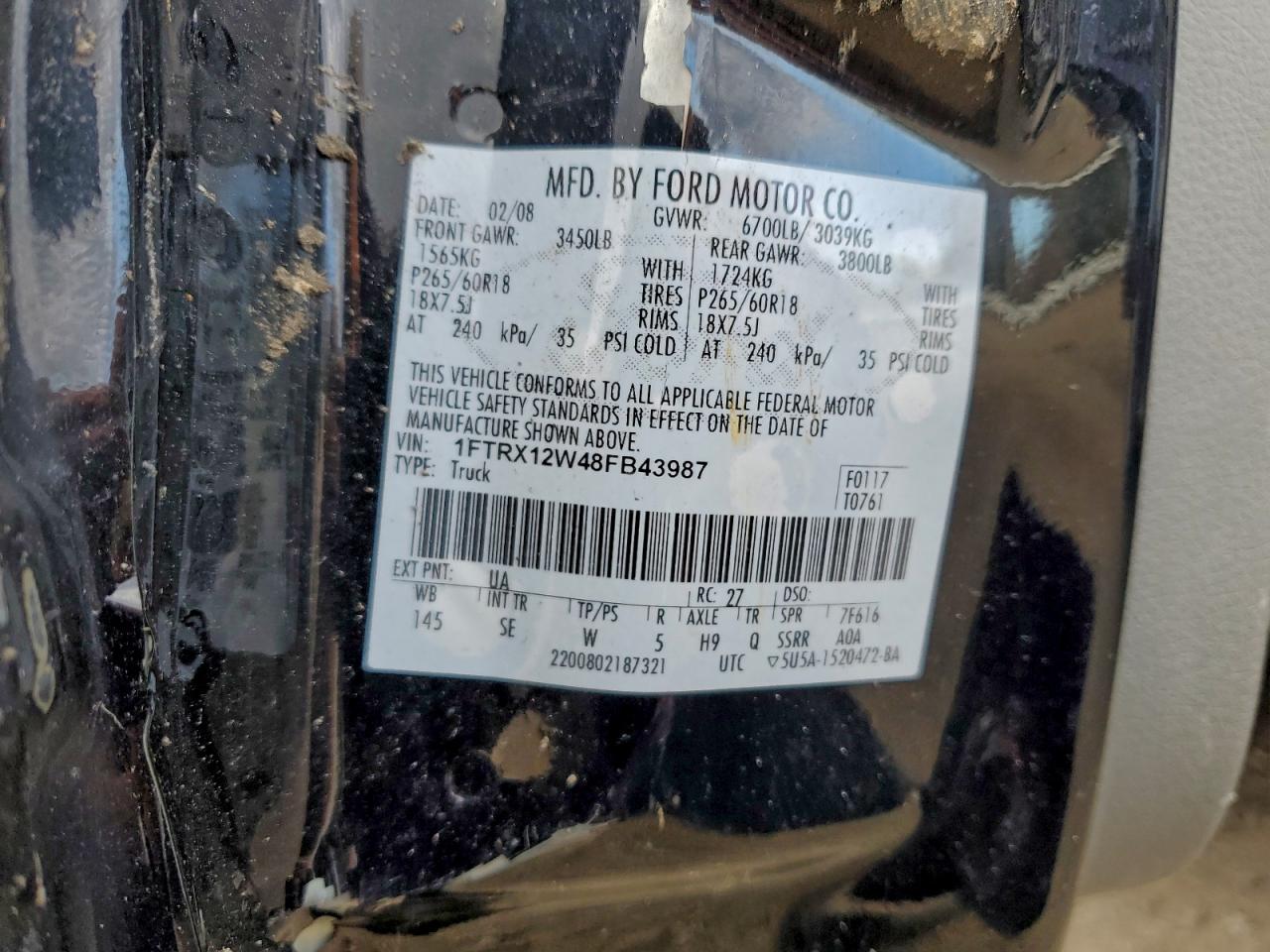 2008 FORD F150 photo 12