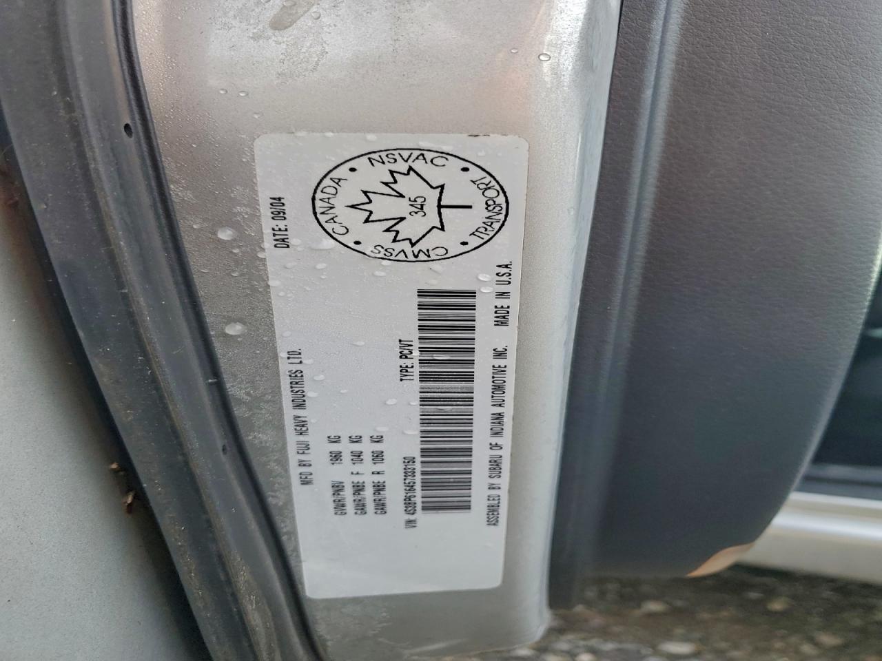 2005 SUBARU LEGACY 2.5I photo 14