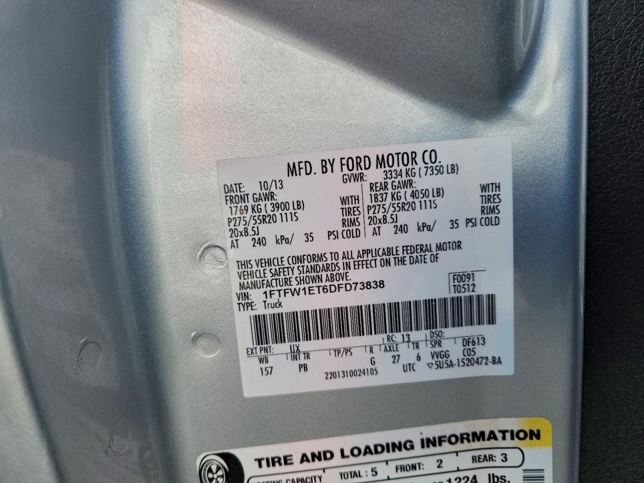 2013 FORD F150 SUPERCREW photo 12