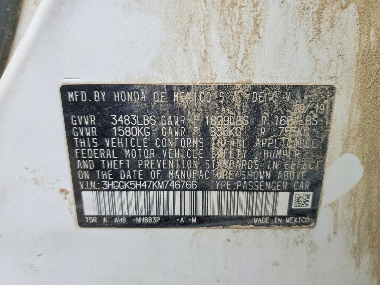2019 HONDA FIT LX photo 12