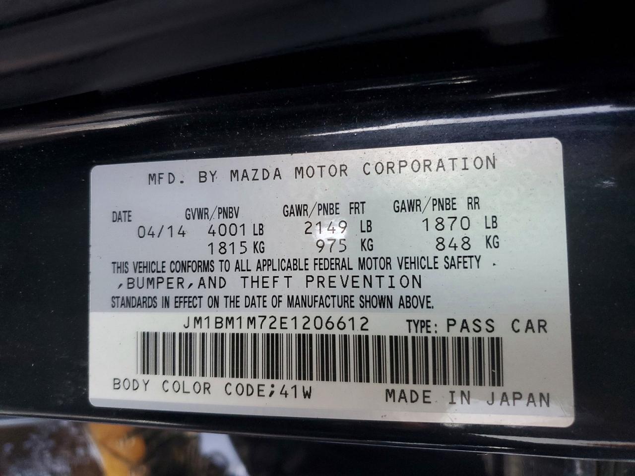 2014 MAZDA 3 GRAND TOURING photo 12