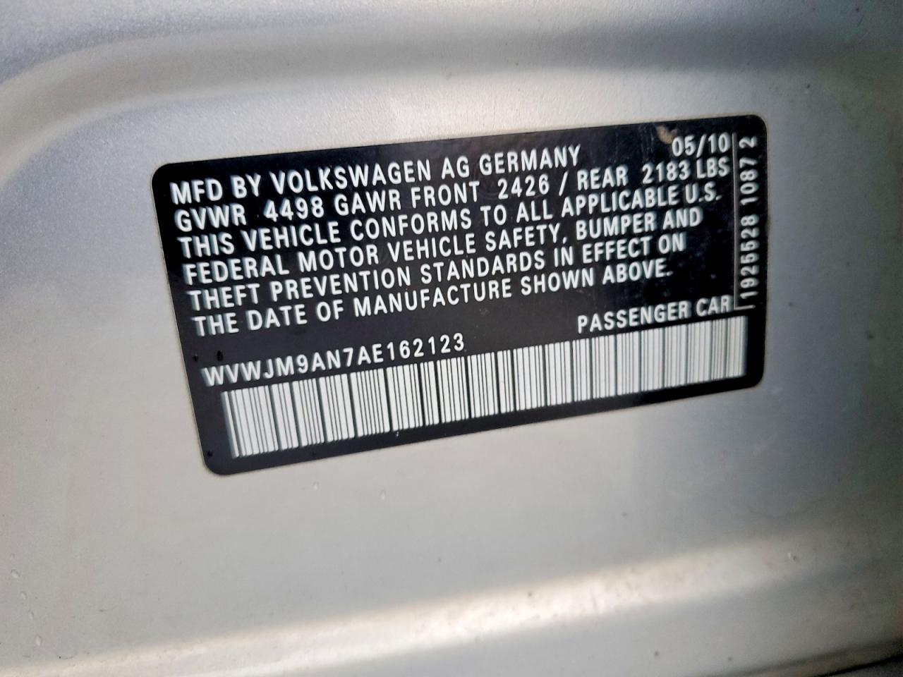 2010 VOLKSWAGEN PASSAT KOMFORT photo 34
