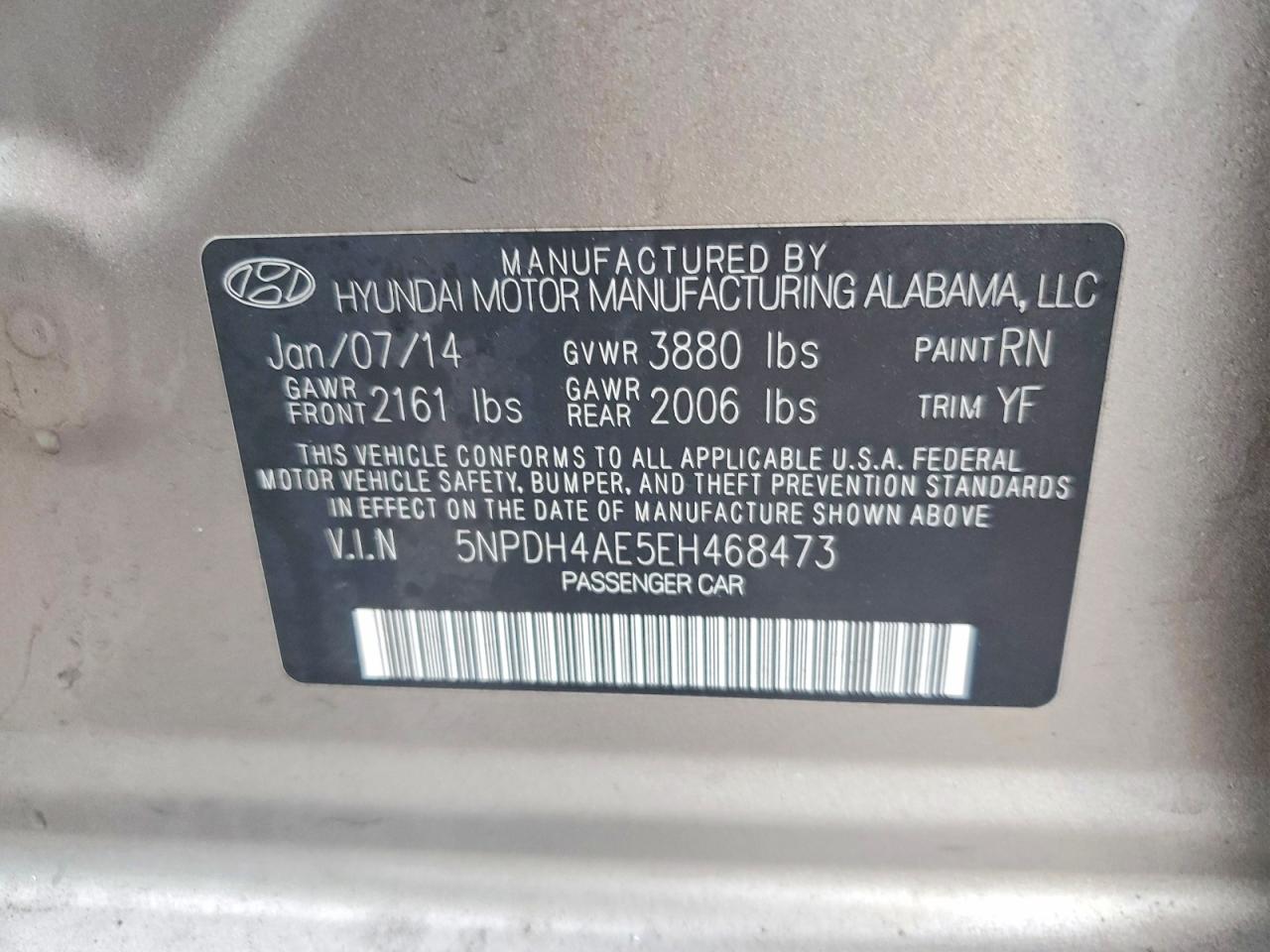 2014 HYUNDAI ELANTRA SE photo 12