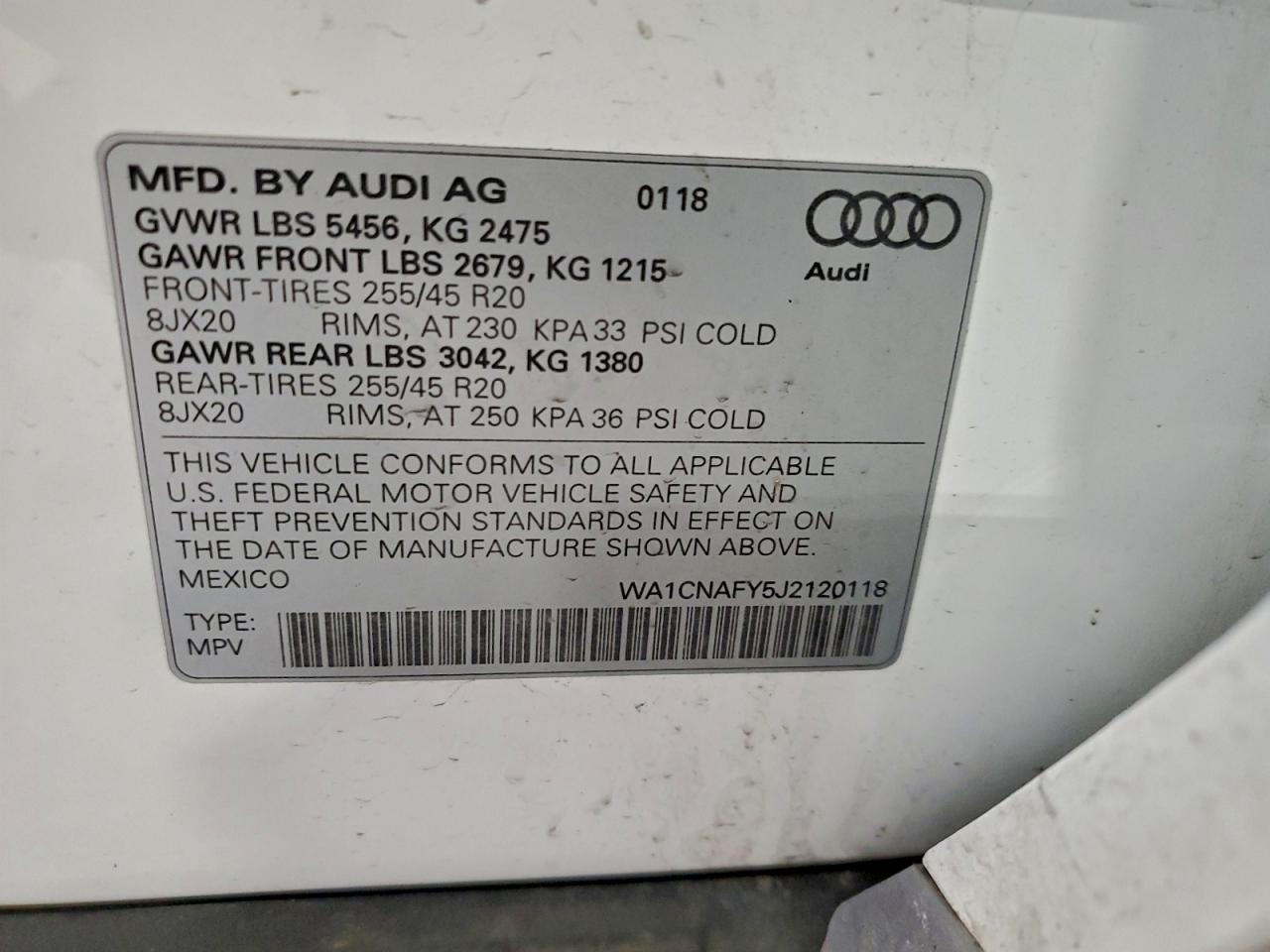 2018 AUDI Q5 PRESTIGE photo 25