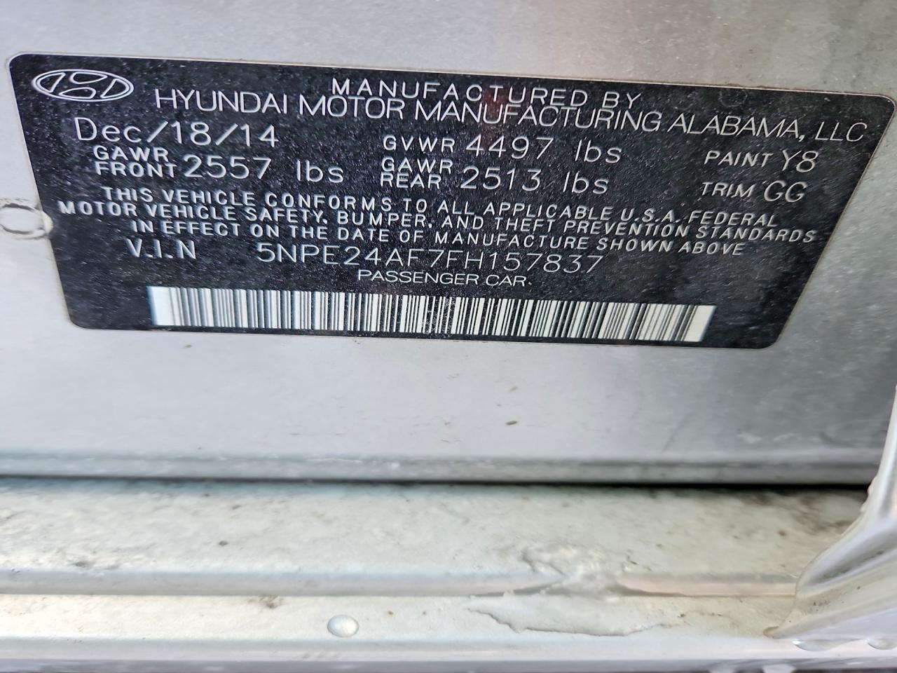 2015 HYUNDAI SONATA SE photo 23