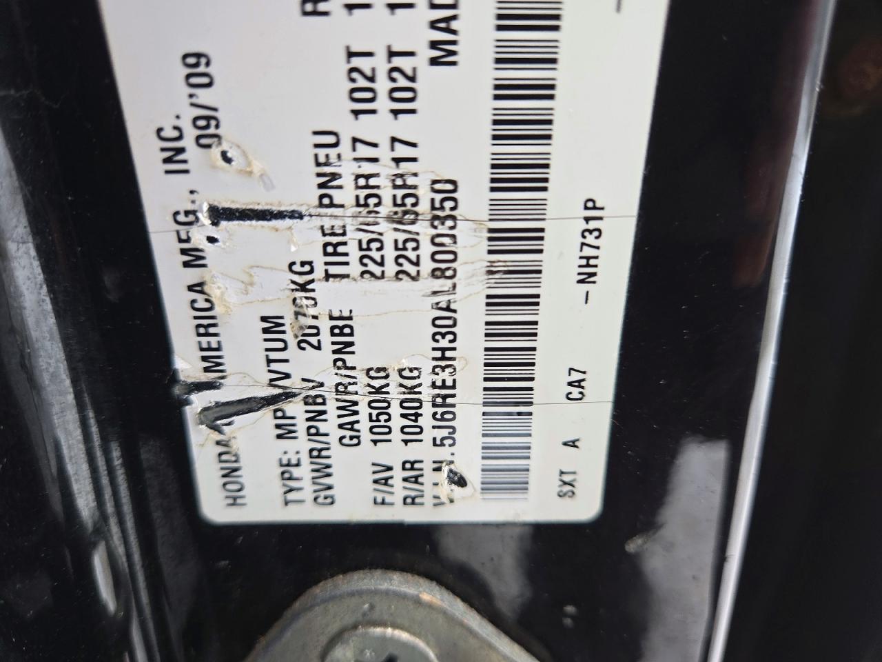 2010 HONDA CR-V LX photo 13