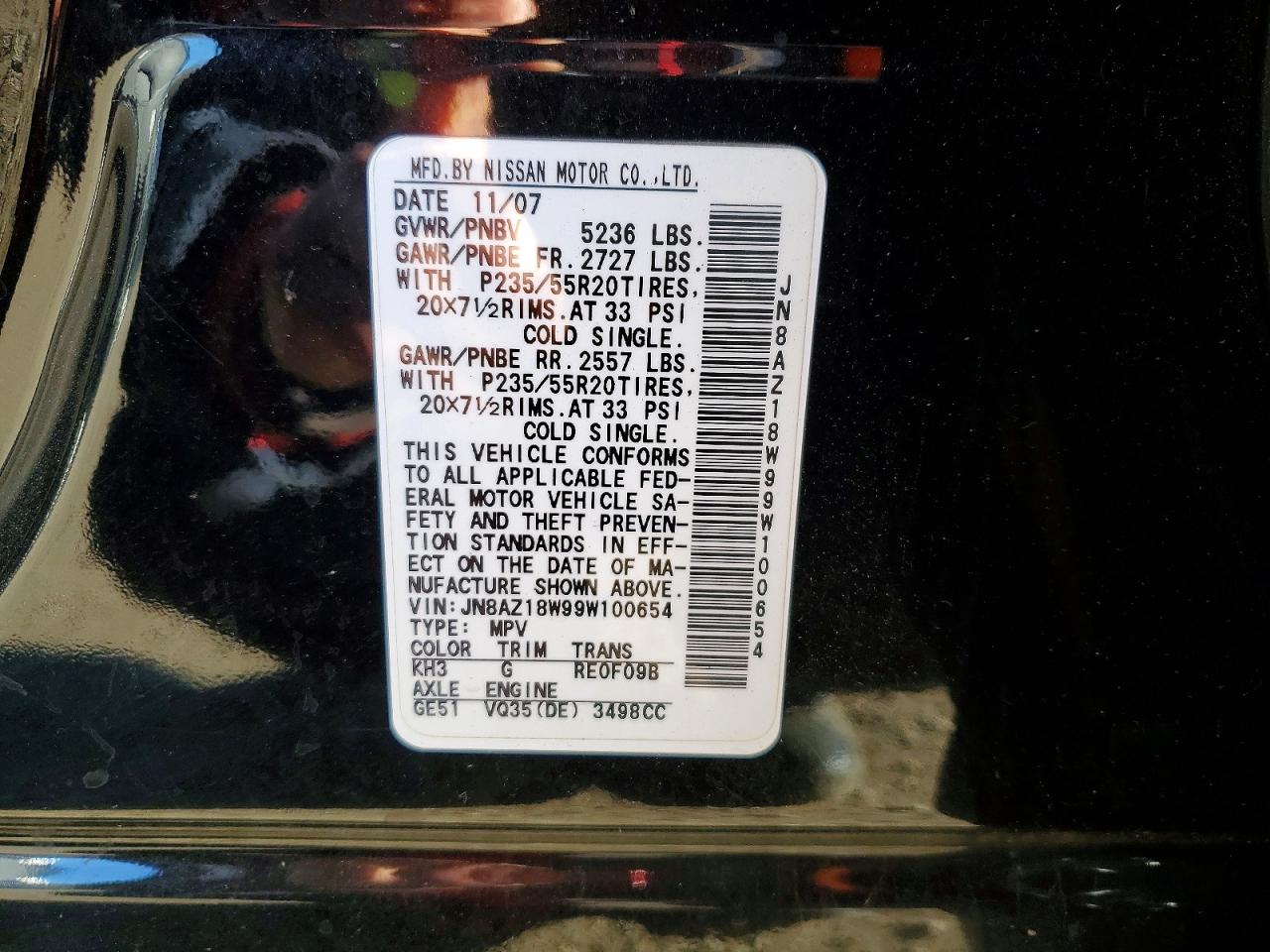 2009 NISSAN MURANO S photo 13