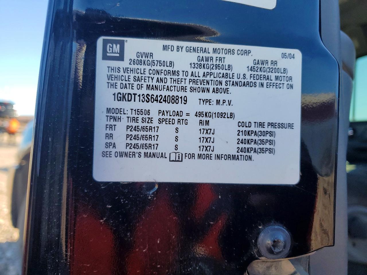 2004 GMC ENVOY photo 12