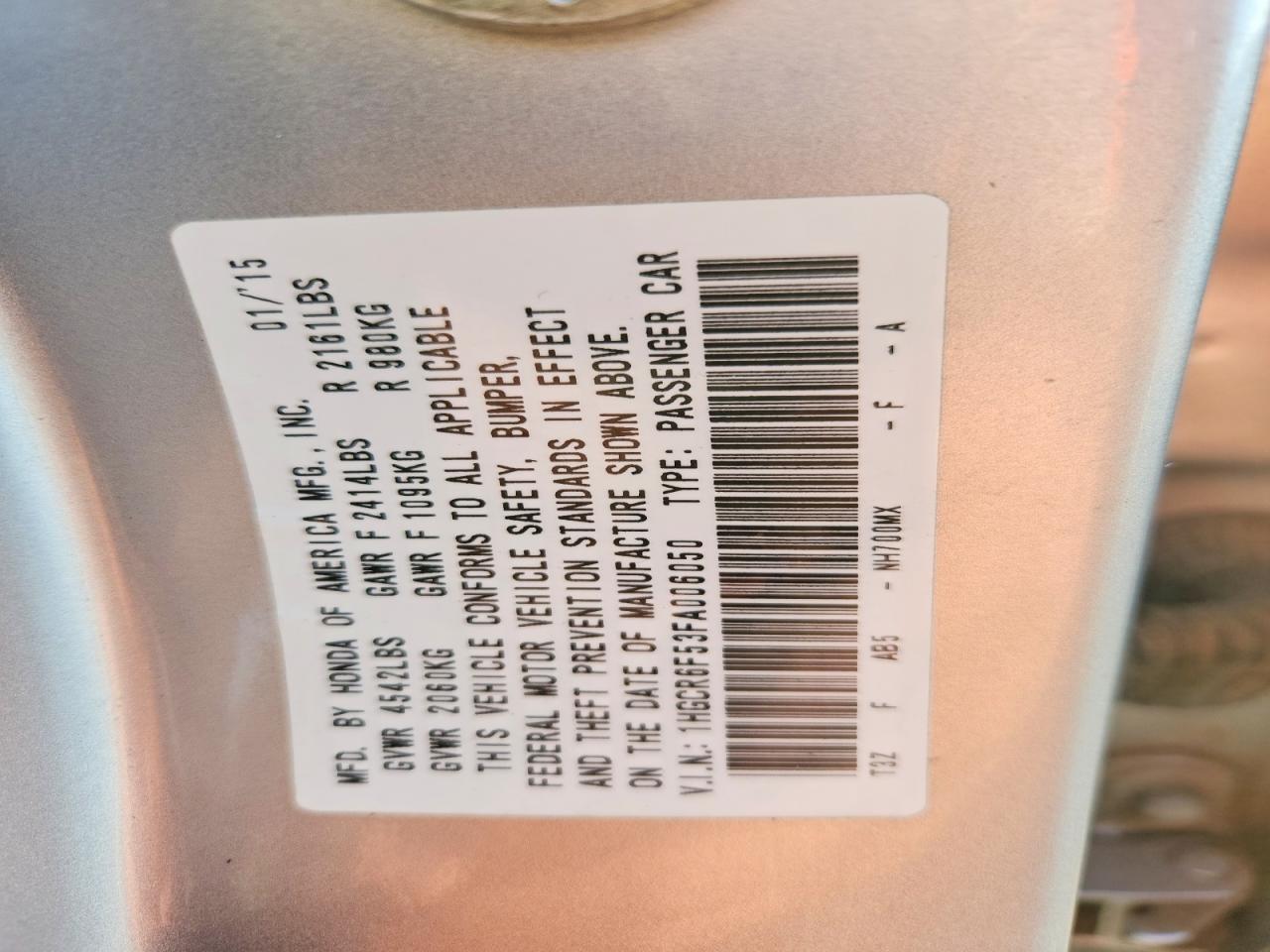 2015 HONDA ACCORD HYBRID EXL photo 12