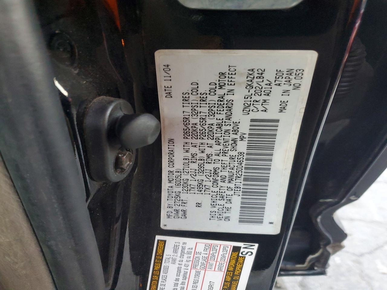 2005 TOYOTA 4RUNNER LIMITED photo 13