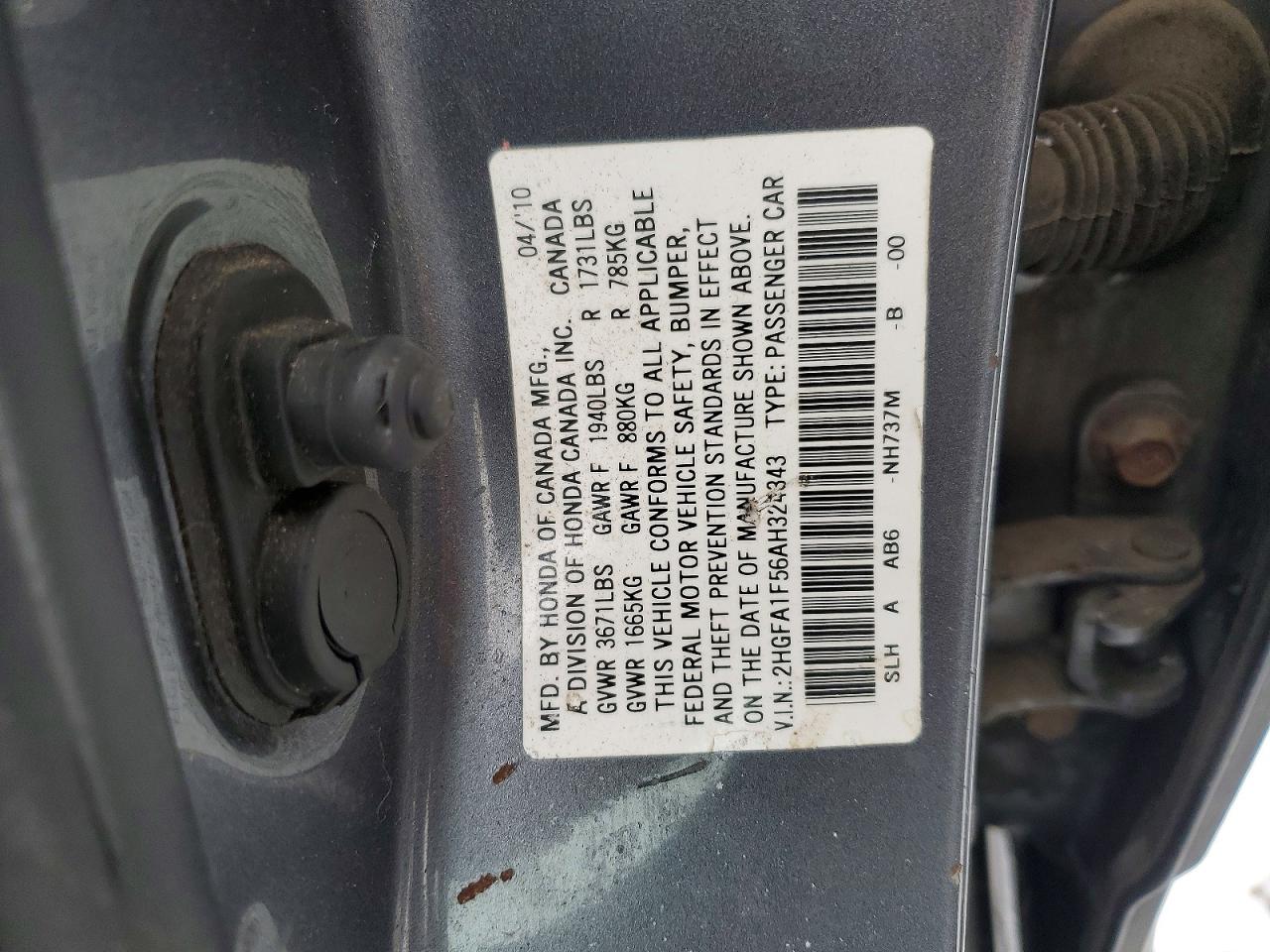 2010 HONDA CIVIC LX photo 12