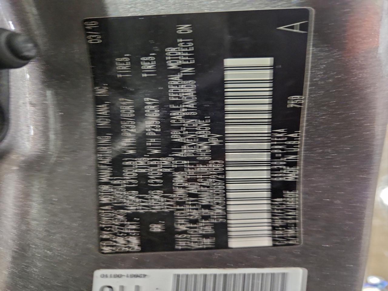 2016 TOYOTA SIENNA LE photo 13