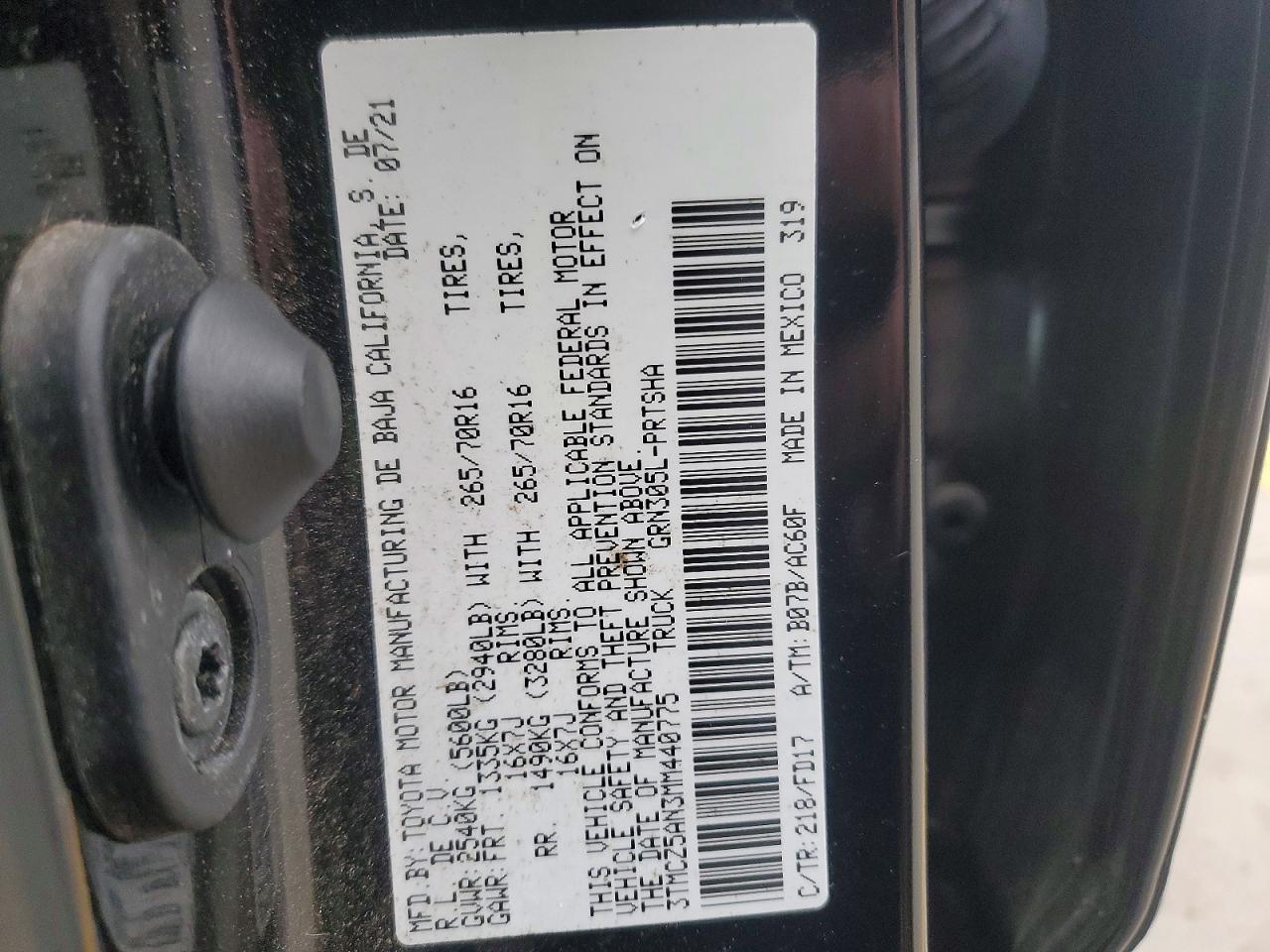 2021 TOYOTA TACOMA DOUBLE CAB photo 12