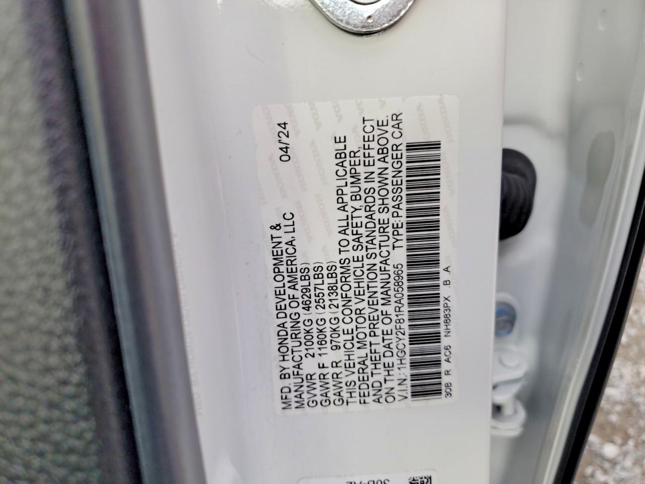 2024 HONDA ACCORD TOURING HYBRID photo 13