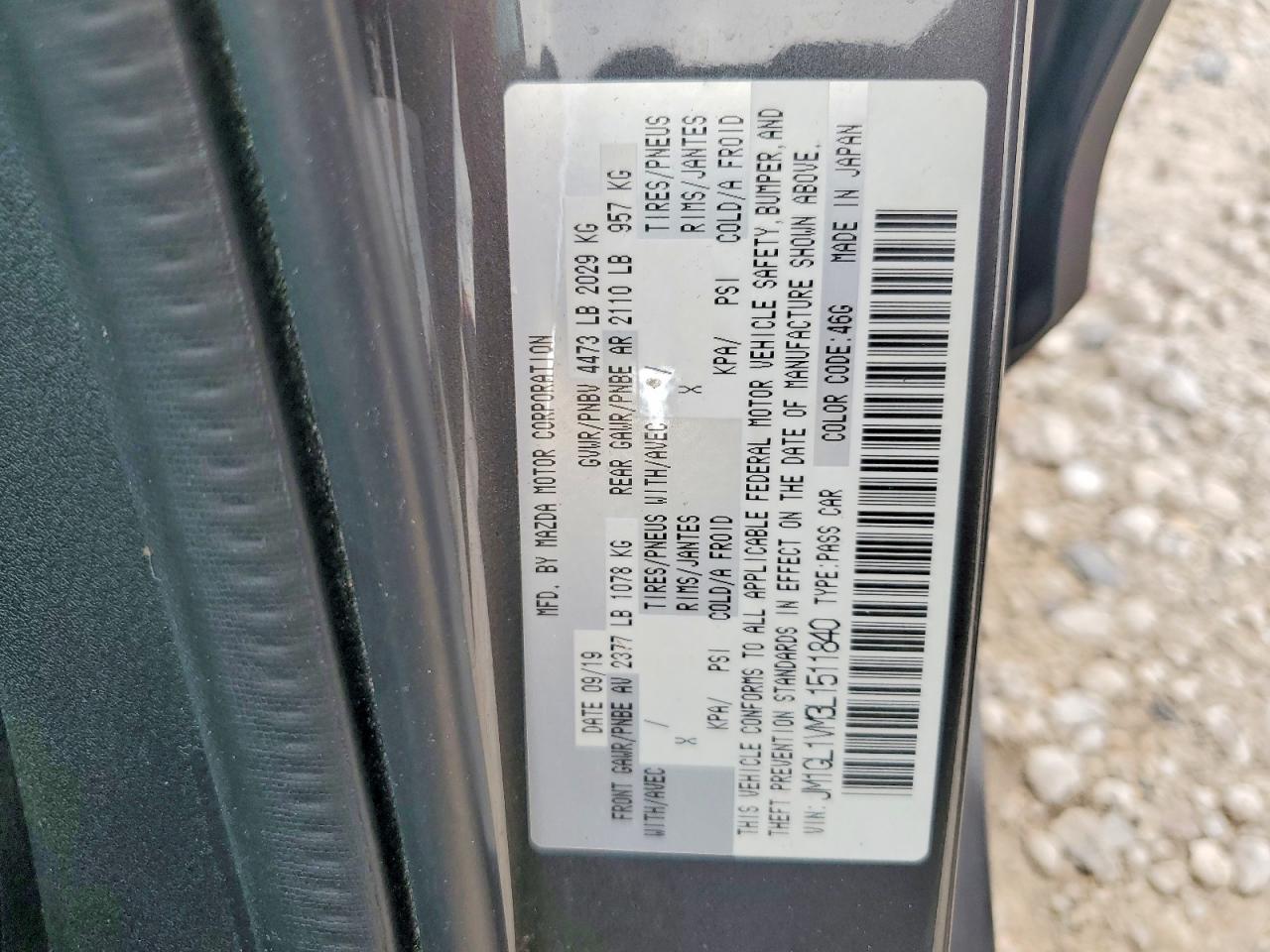 2020 MAZDA 6 TOURING photo 12