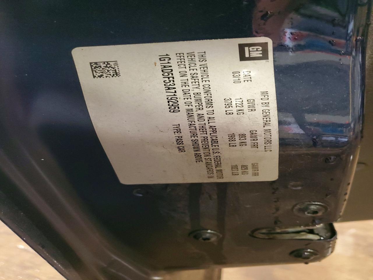 2010 CHEVROLET COBALT 1LT photo 12