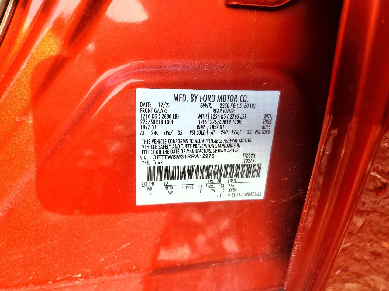 2024 FORD MAVERICK LARIAT photo 12